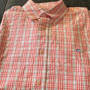 Southern Tide Mens plaid button down XL EUC